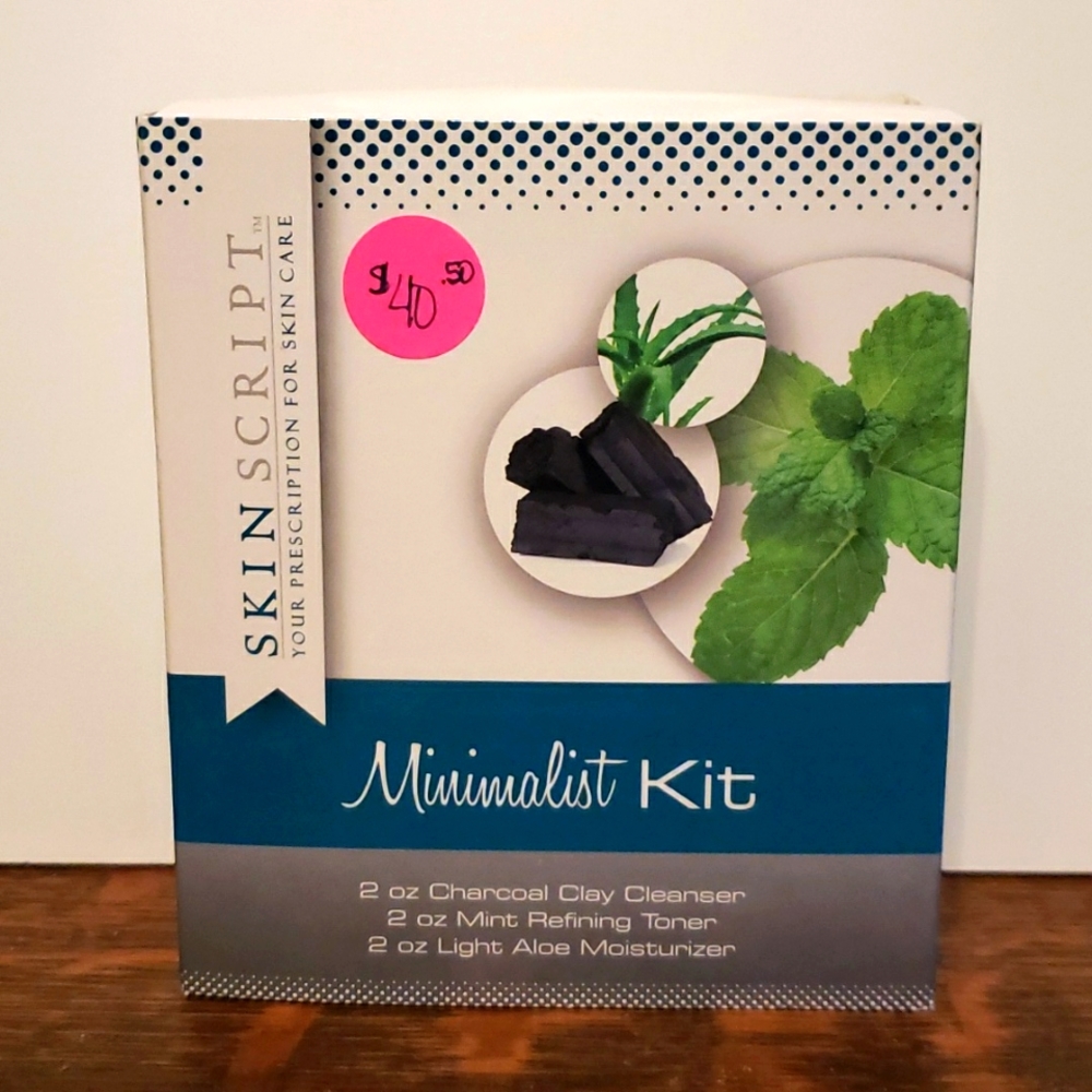 Skin Script RX Minimalist Kit Cleanser & Toner & Moisturizer  NEW